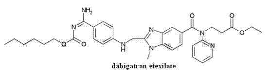 Dabigatran compound and preparation method and medicinal composition thereof