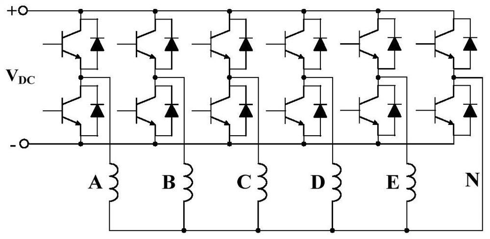 Five-phase permanent magnet motor short-circuit fault-tolerant control method considering rotor magnetic field harmonic waves