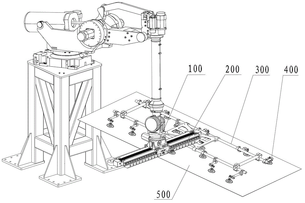 Linear seven-axis transfer robot for stamping