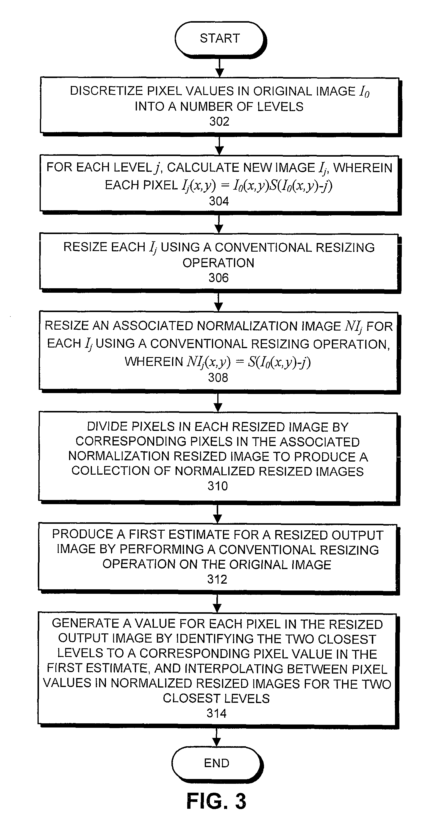 Using nonlinear filtering while resizing an image to preserve sharp image detail