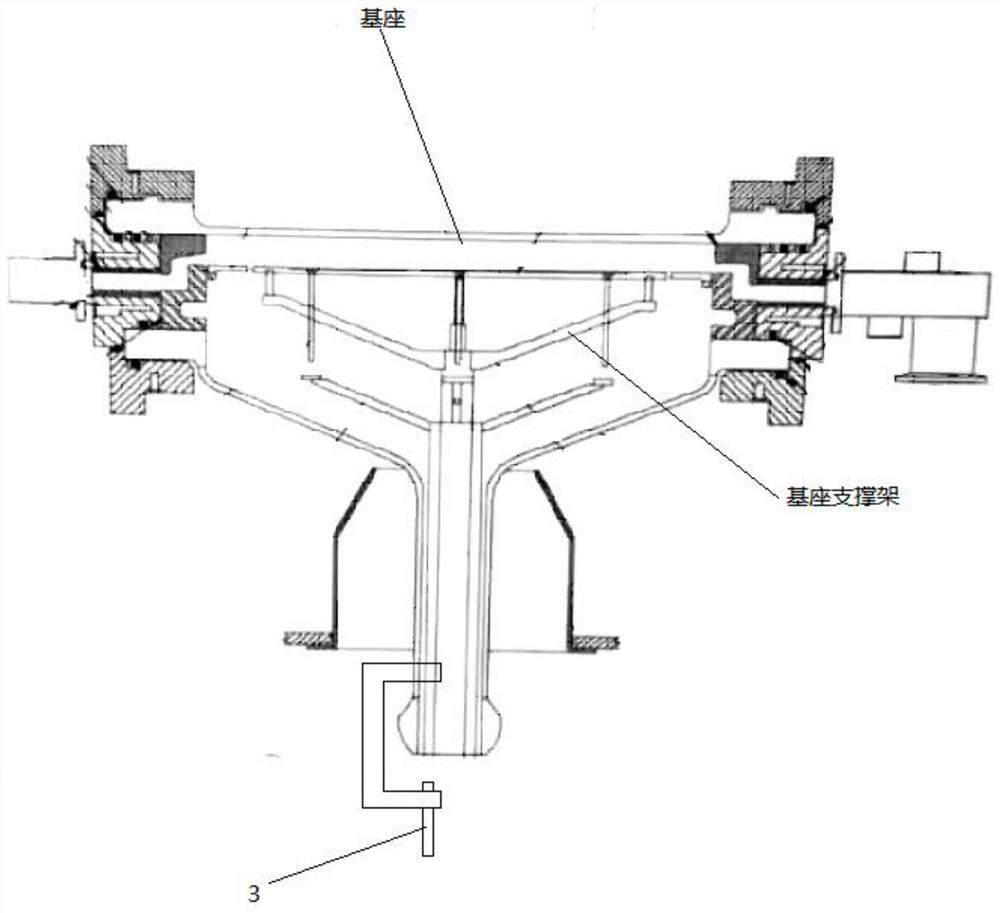 Base horizontal adjustment device for epitaxial film growth equipment