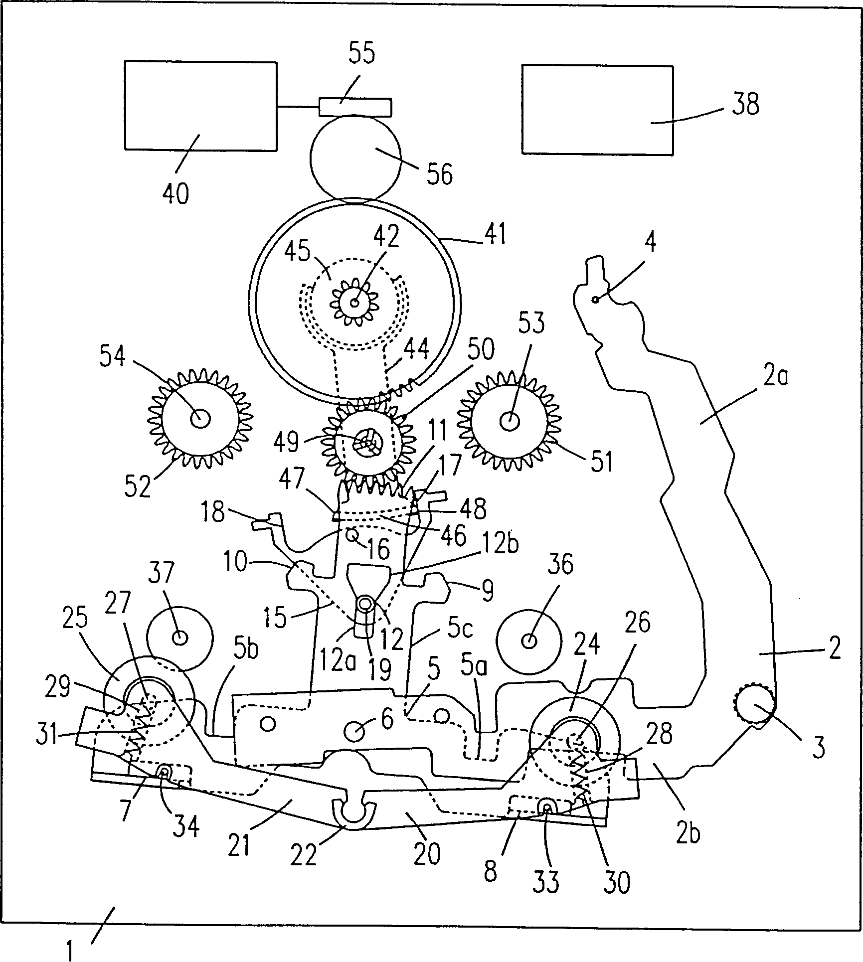 Auto-reverse tape deck comprising switching device