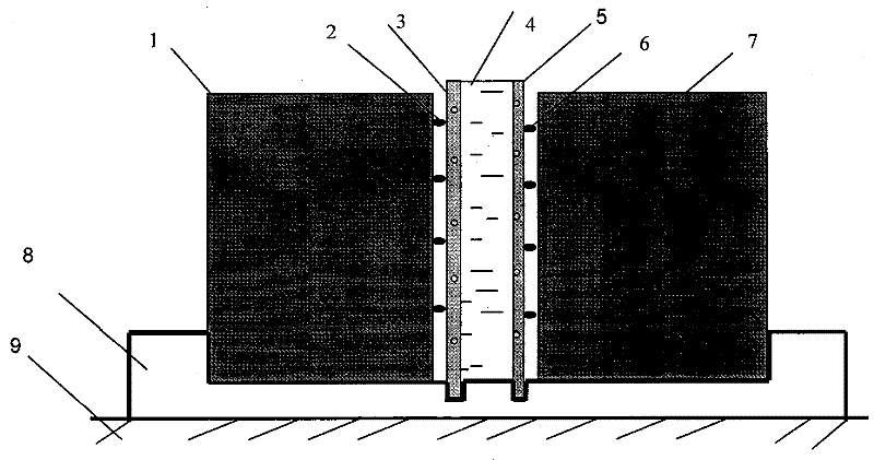 Double-vertical explosive welding charging method of large-area thin plate