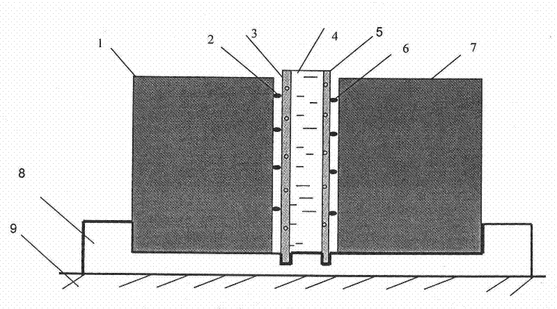 Double-vertical explosive welding charging method of large-area thin plate