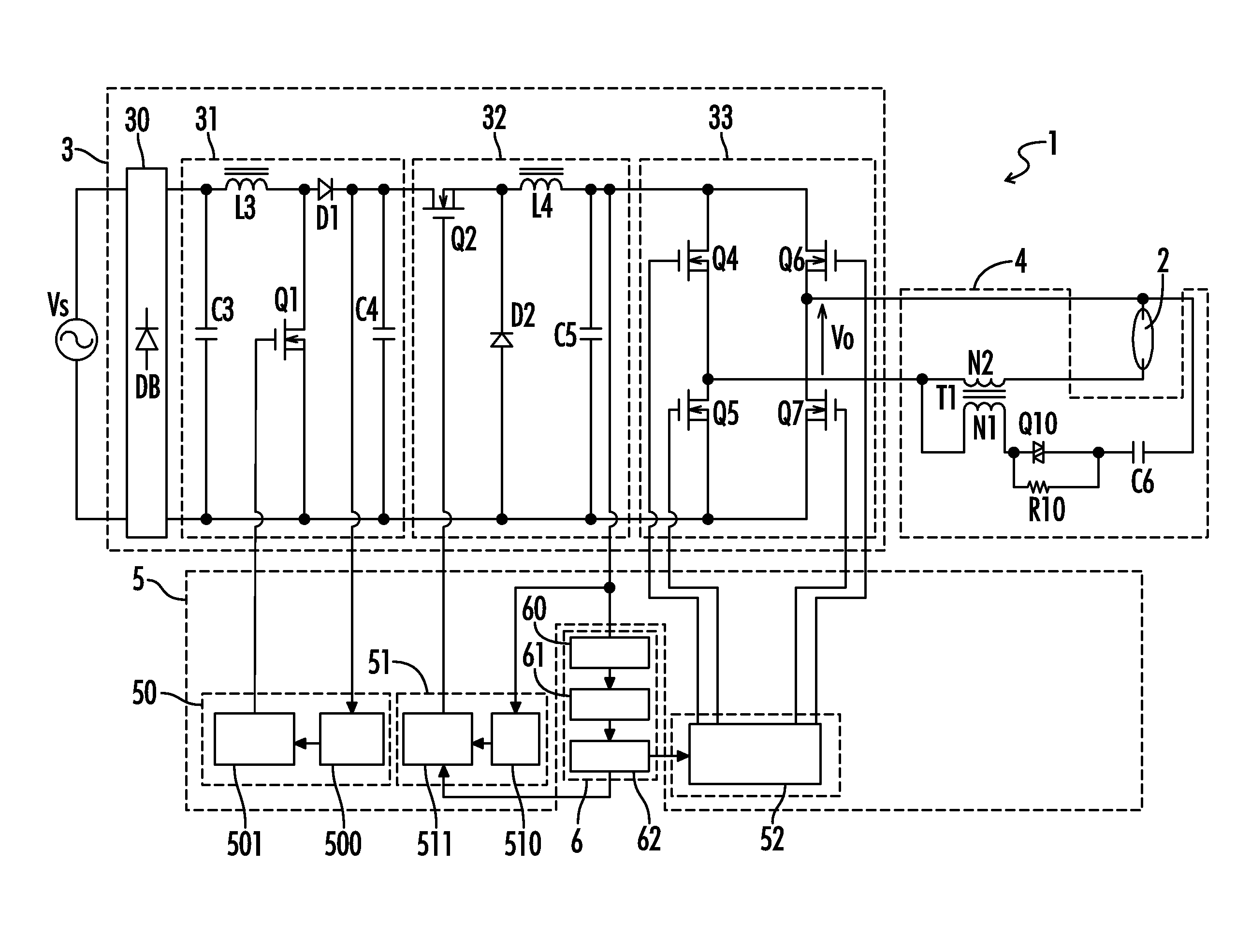 Electronic ballast for restarting high-pressure discharge lamps in various states of operation