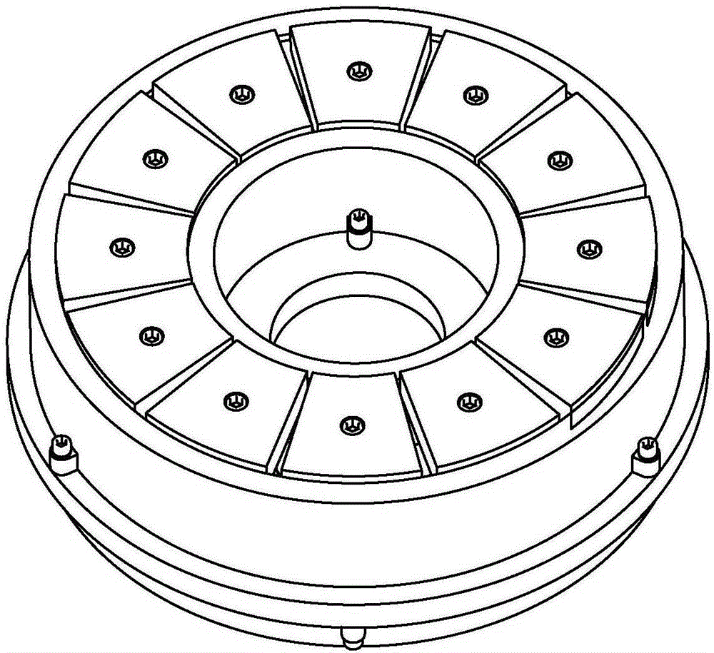 Large-size axial ultrasound-assisted end face grinding abrasive disk