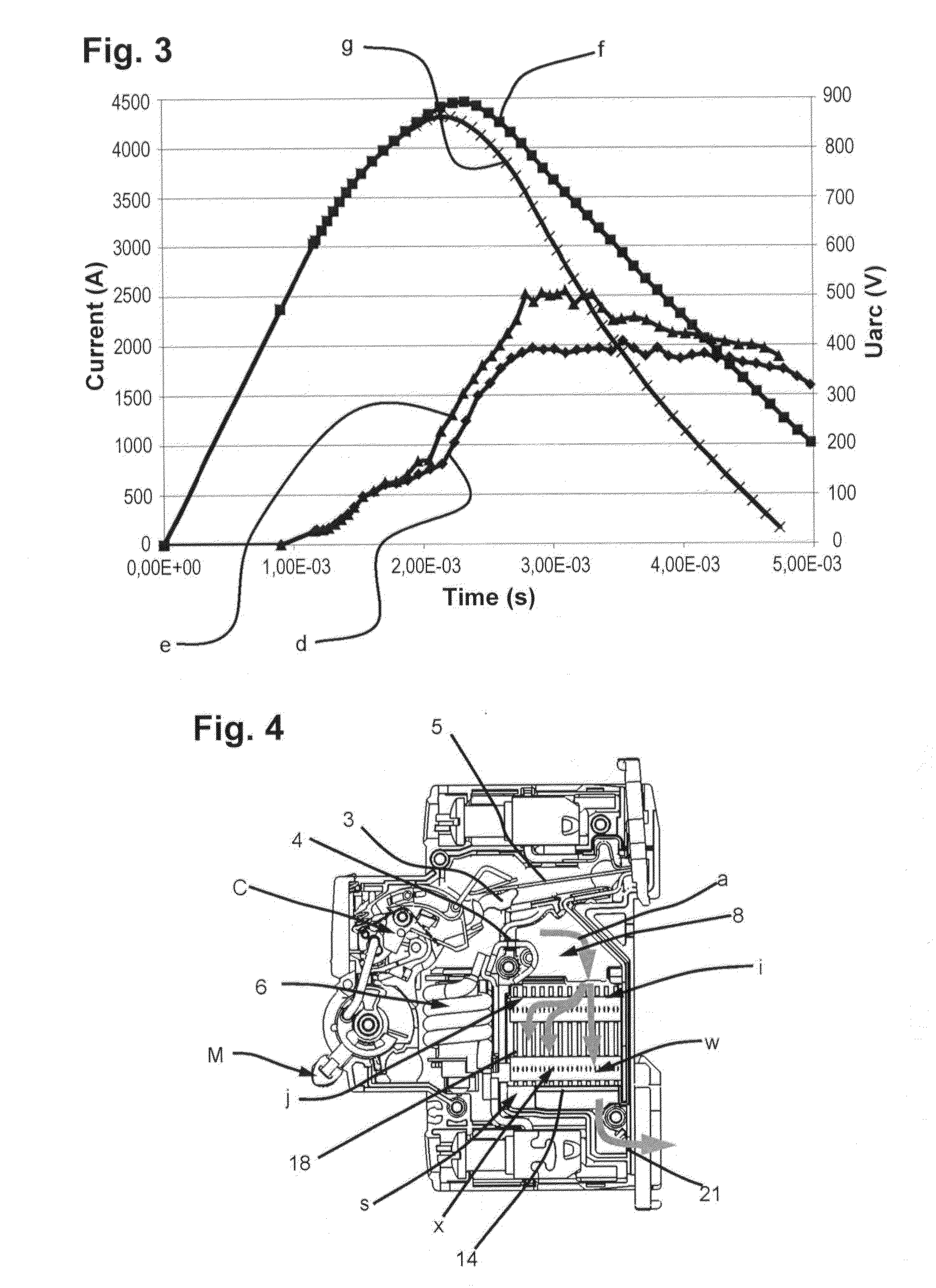Arc extinguishing chamber for an electric protection apparatus and electric protection apparatus comprising same