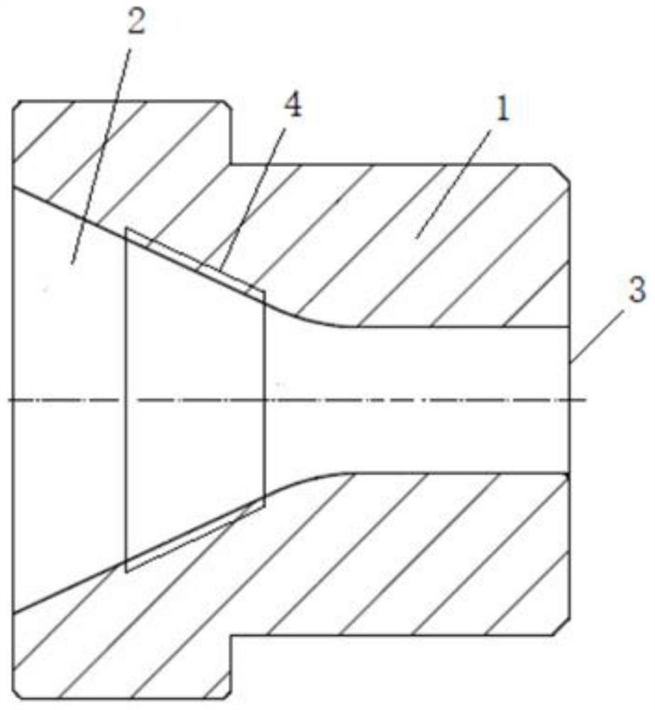 Extrusion die for screw thread inner wall and method of improving fibrosis degree of thin film charge bar