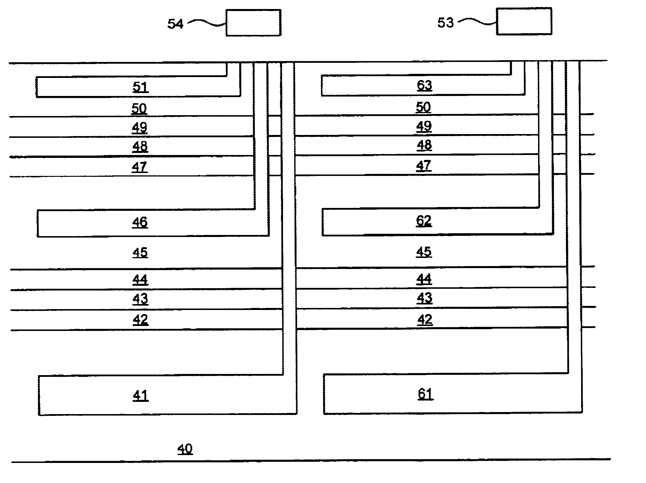 Vertical color filter sensor group with non-sensor filter and method for fabricating such a sensor group