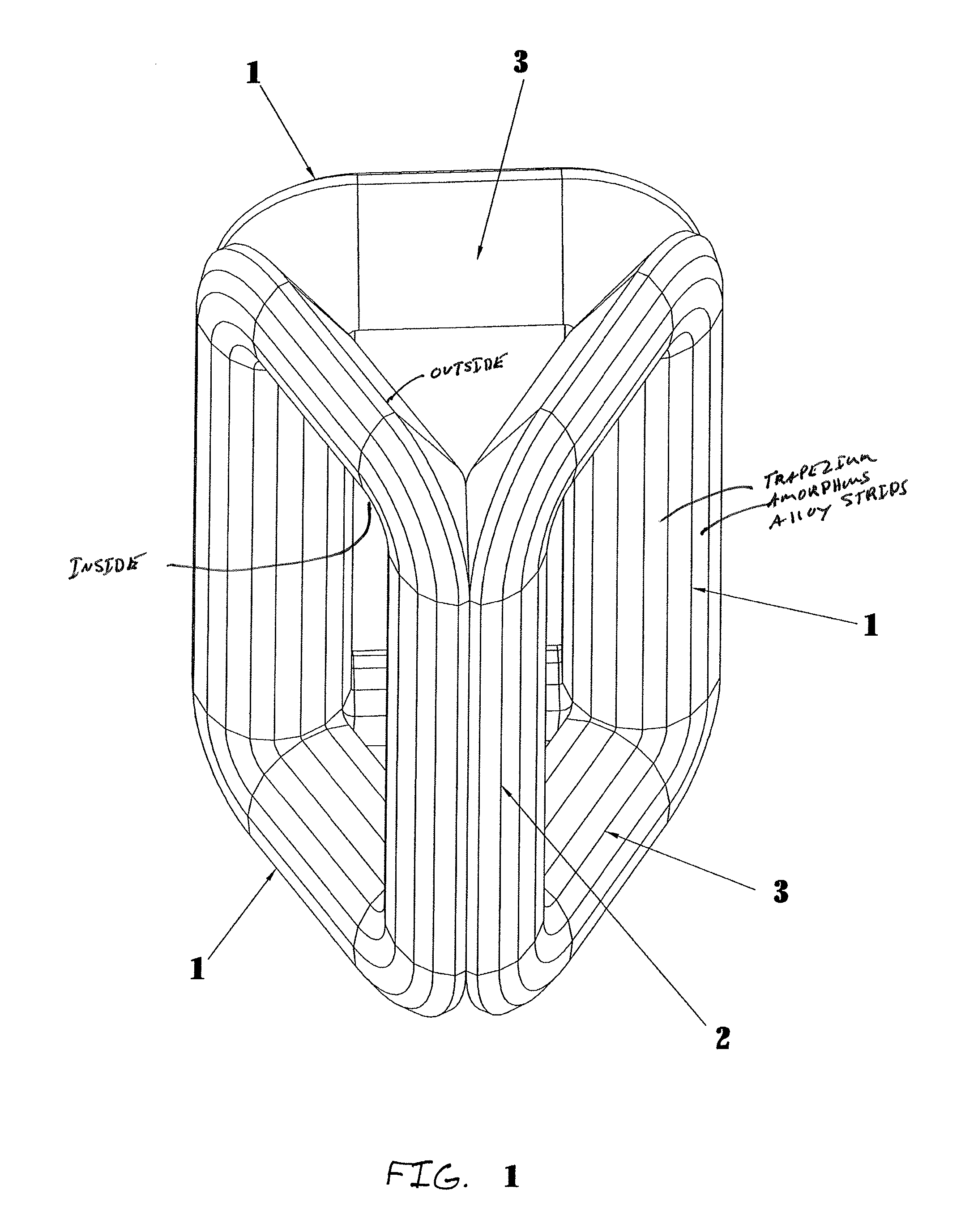 Amorphous alloy stereo wound-core