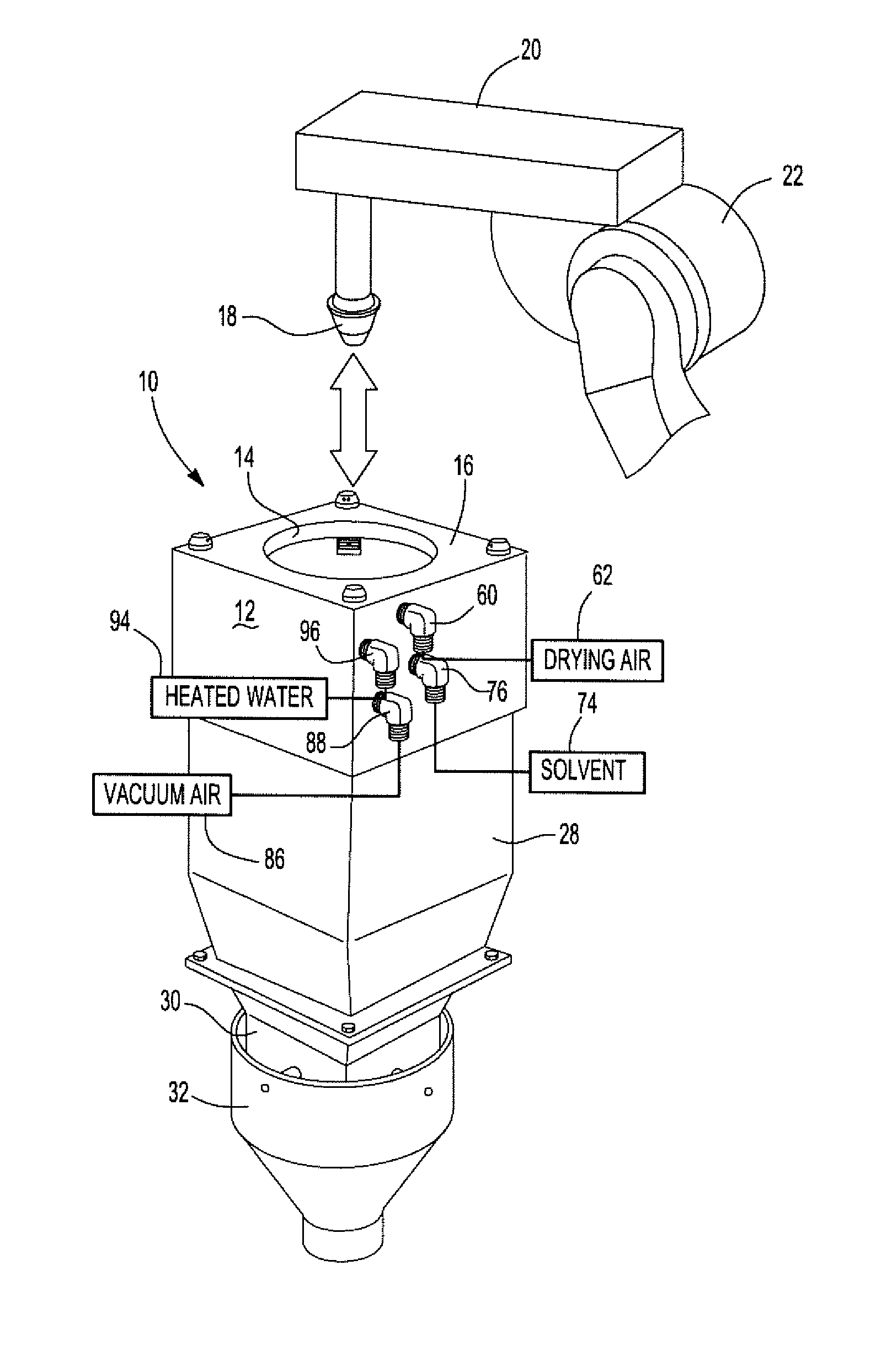 Apparatus for non-contact cleaning a paint spray tip