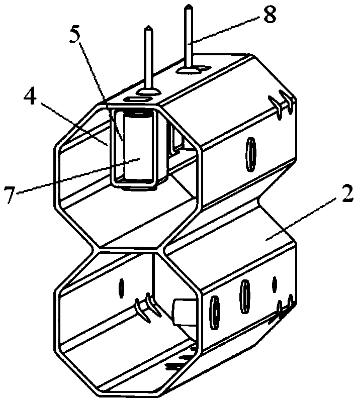 A front longitudinal beam assembly of an electric vehicle with a threaded casing structure