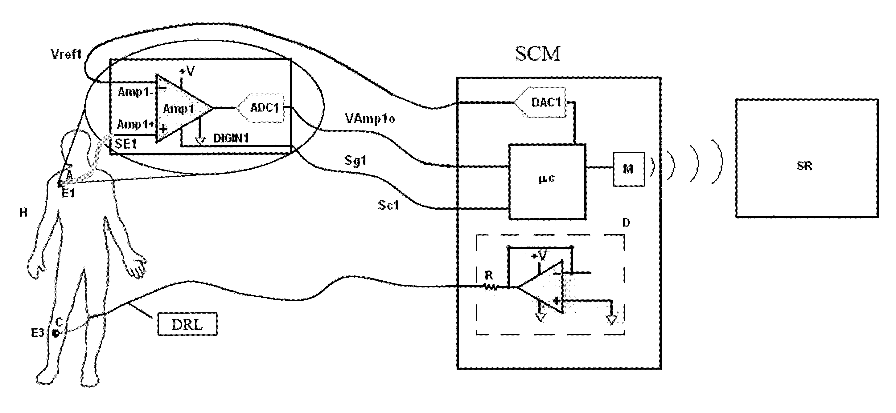 Electrophysiological sensor, weak electrical signal conditioning circuit and method for controlling said circuit