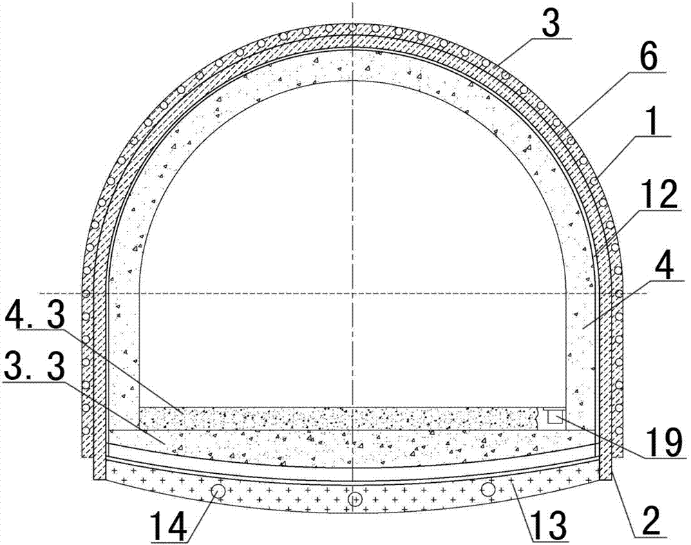 Construction method of shaft antiseep structure used when large section of inclined shaft passes through aquifer