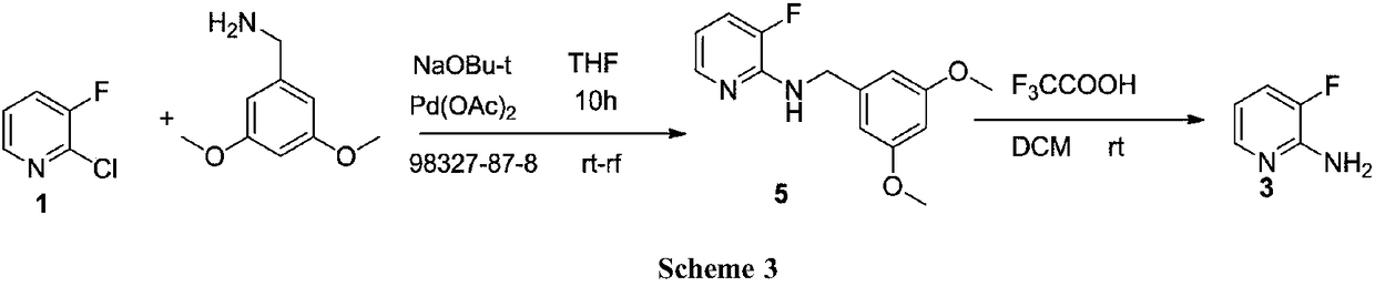 A kind of preparation technology of 2-amino-3-fluoropyridine