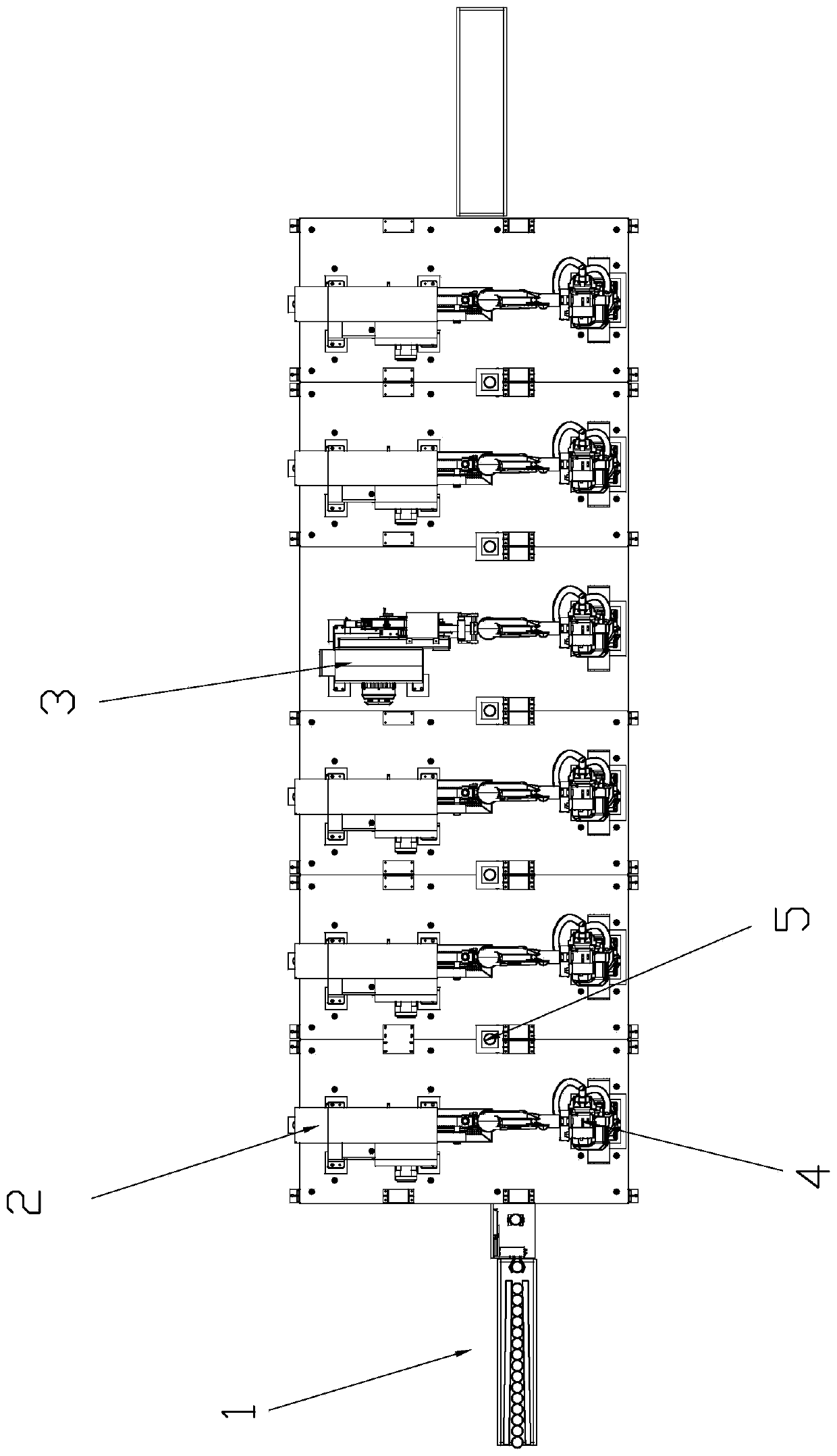 Vacuum cup grinding production line