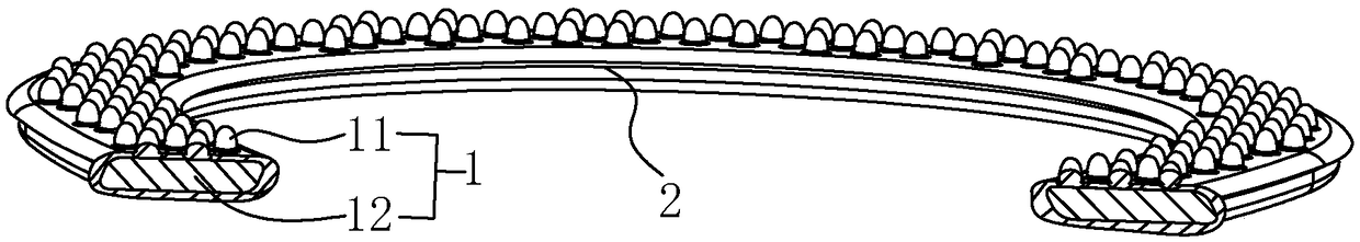 Toilet bowl pad and production process thereof