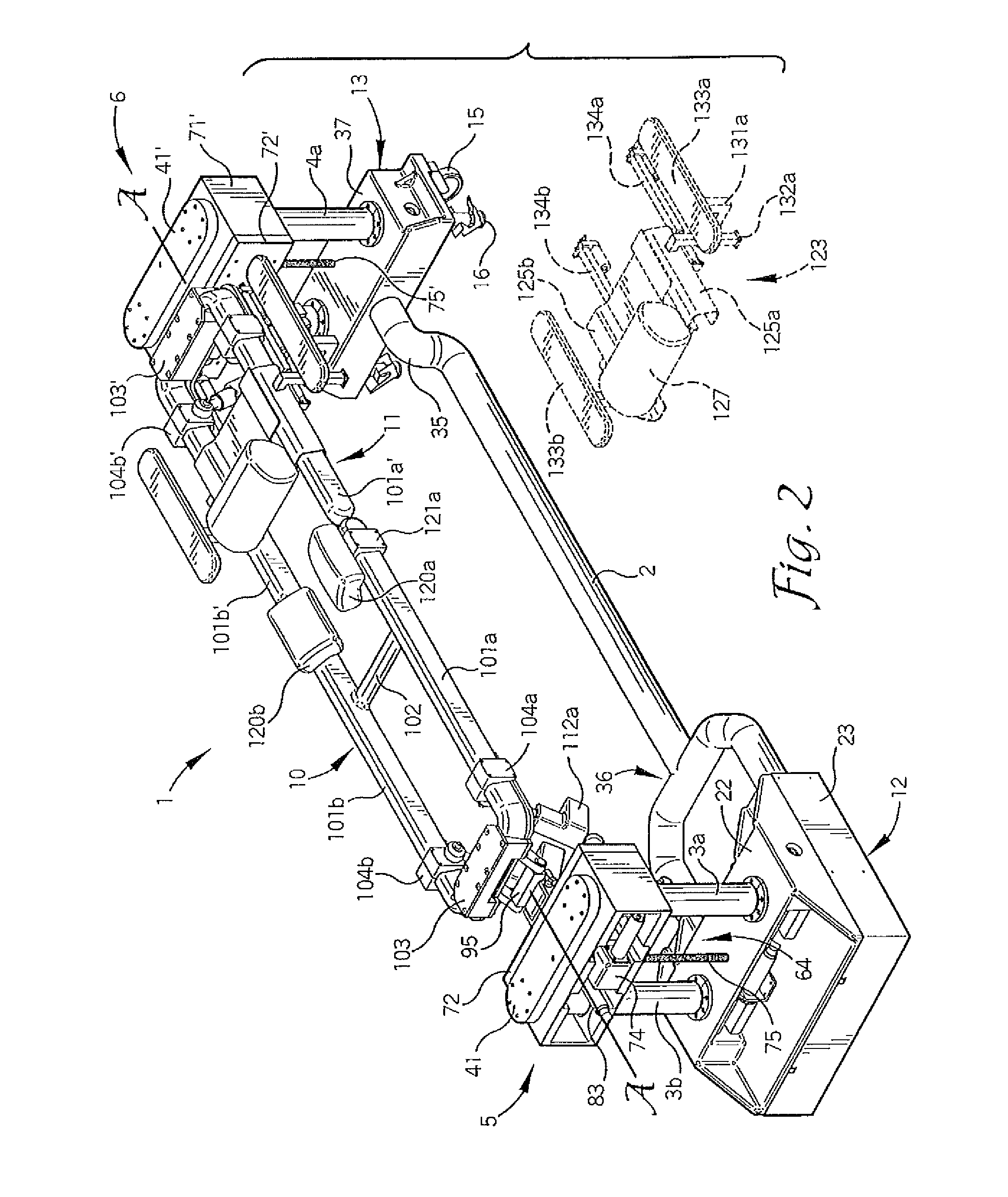 Patient positioning support structure with trunk translator