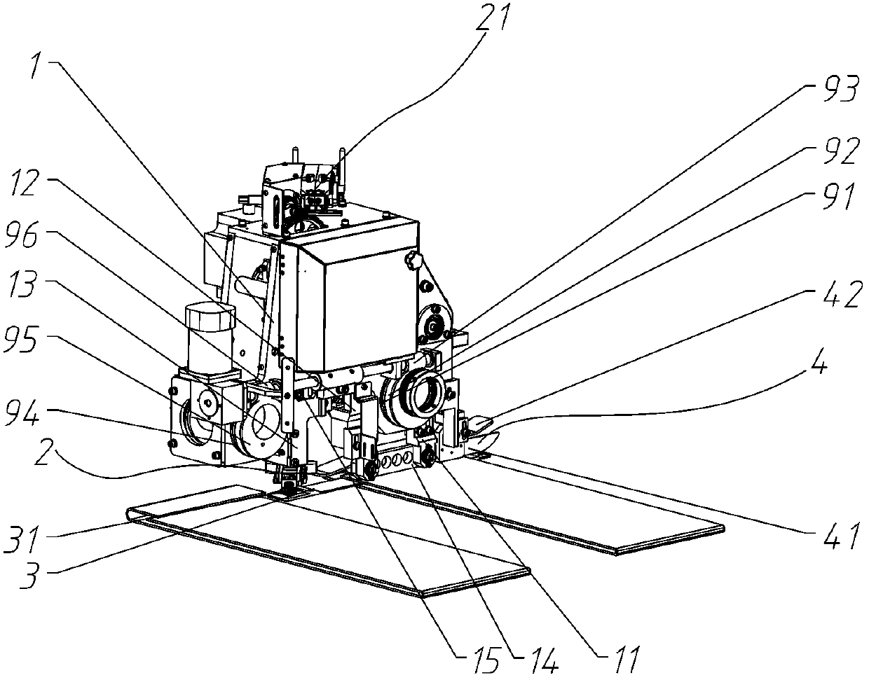 Synchronous movement mechanism for nailing and nailing machine