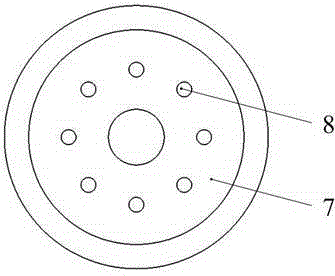 Combined connection device for preventing piston from rotating in radial direction and moving in axial direction