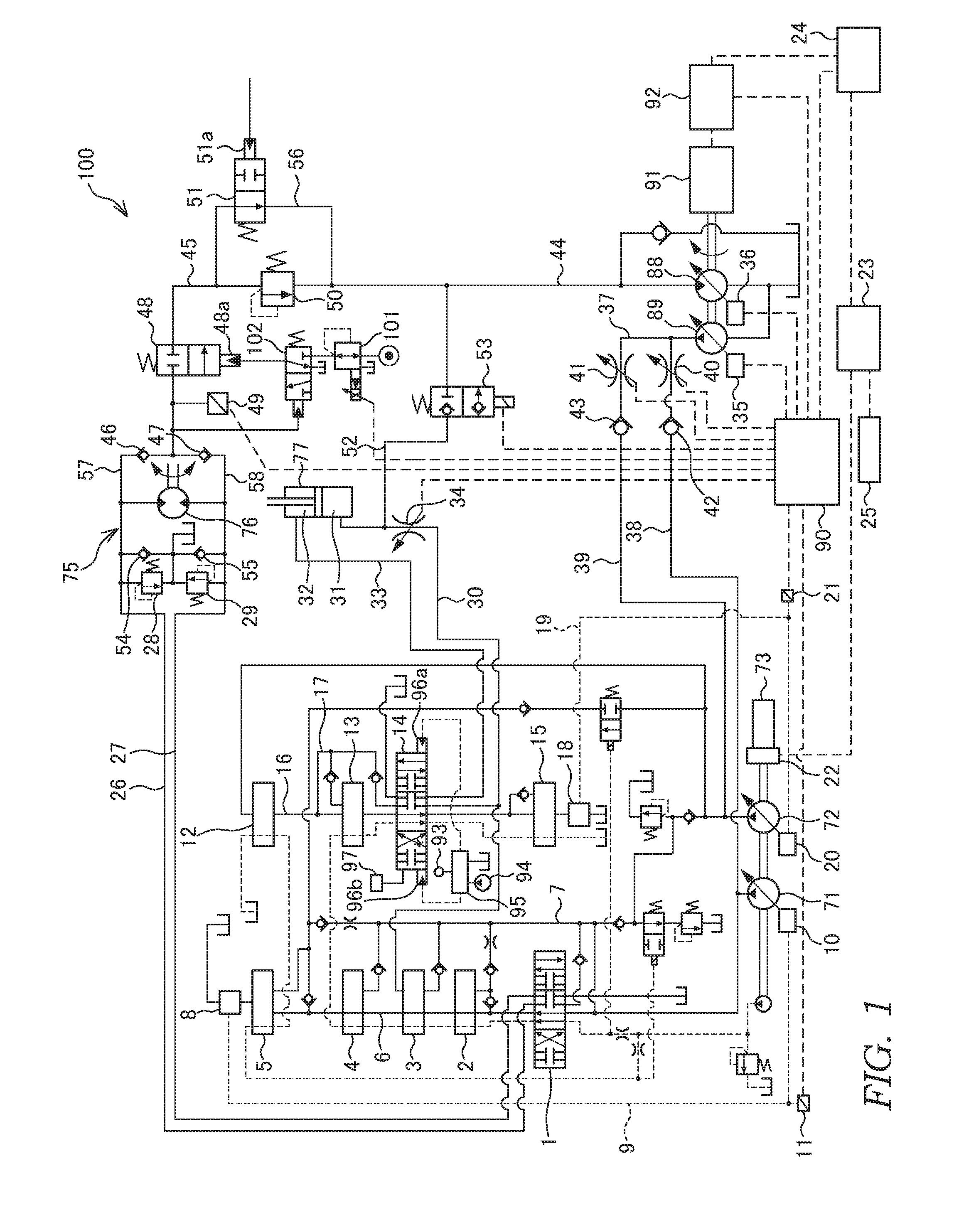 Control system for hybrid construction machine