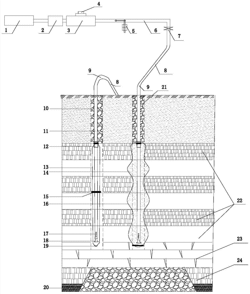 Bag-type delamination grouting material for controlling surface subsidence, its preparation and grouting method