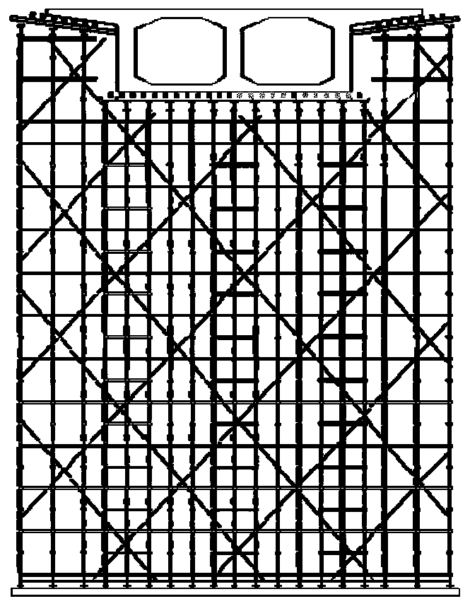 Construction method for layered pouring type concrete beams on soft soil foundation