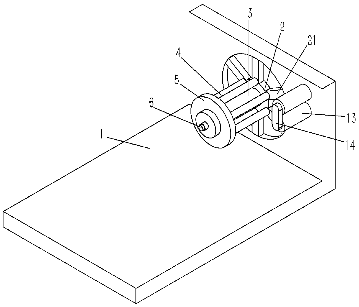 Winding device of cable set on welding machine