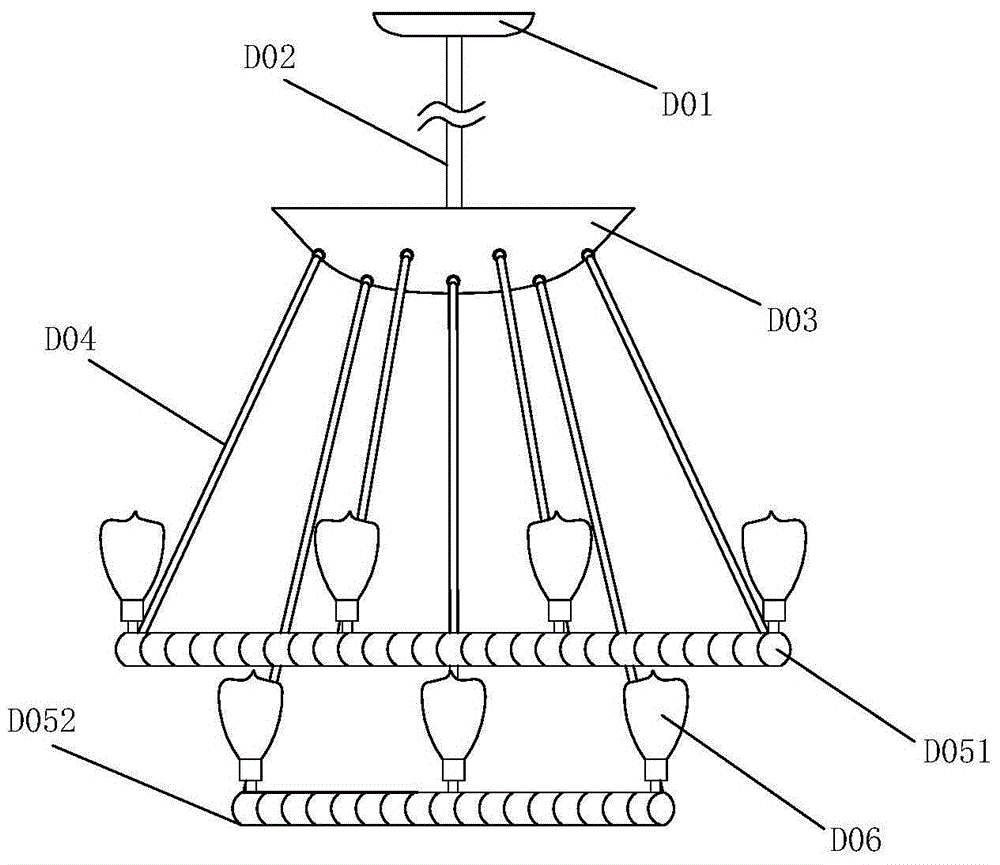 Tower-shaped LED lamp