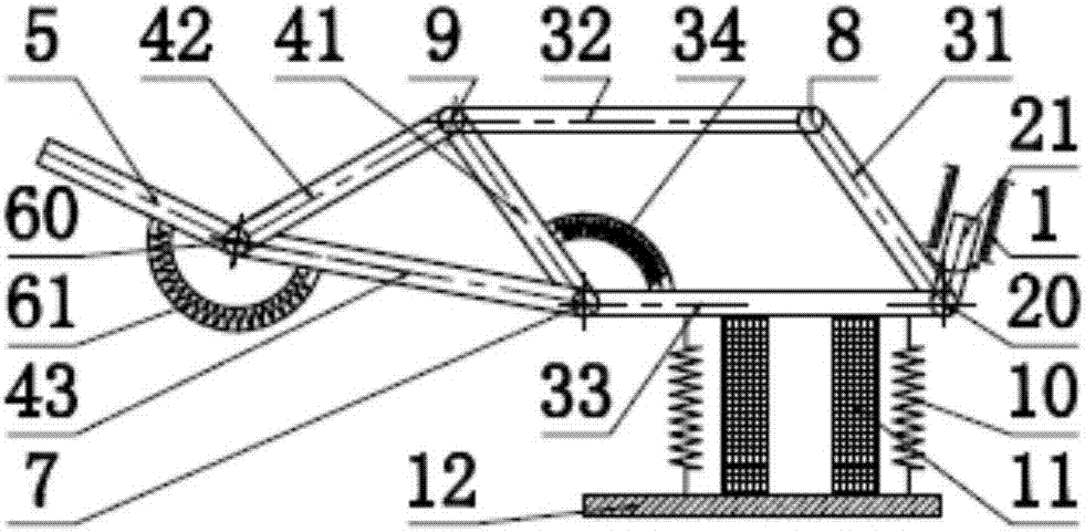 Four-degree-of-freedom hybrid shock-resistant mechanical foot for humanoid robot