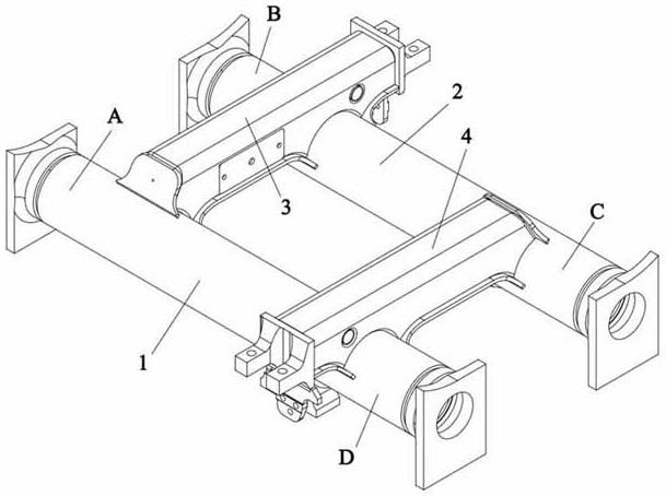 Application method of correcting device for warpage deformation of well-shaped frame beams