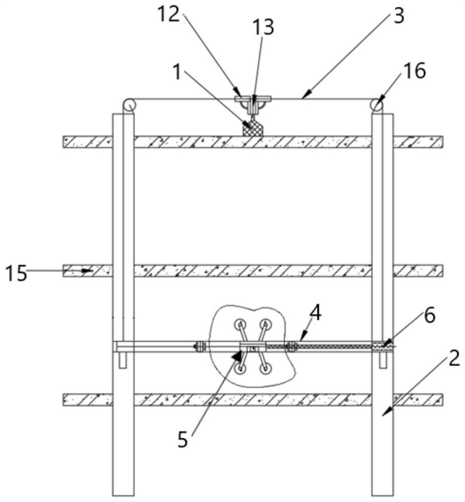 Unit type glass curtain wall lifting device and construction method