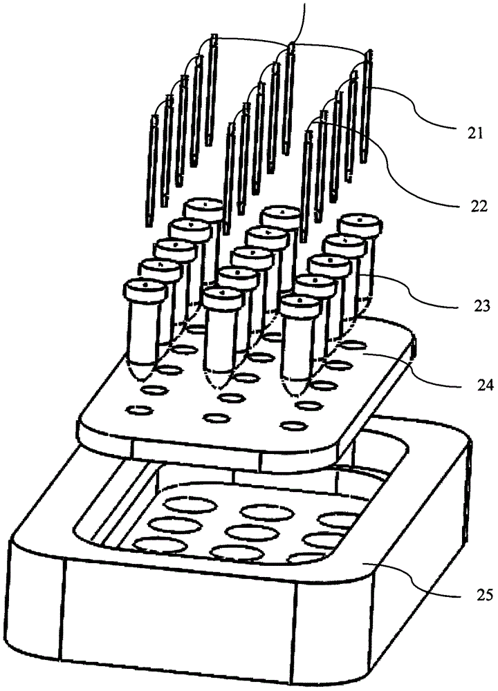 Electrostatic spinning device with solid needles