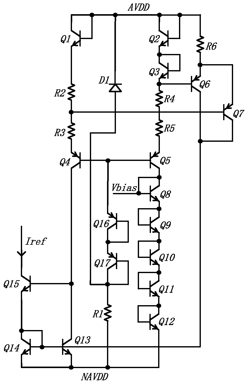 Bandgap reference starting circuit and method for wide power supply range based on radiation-resistant bipolar technology