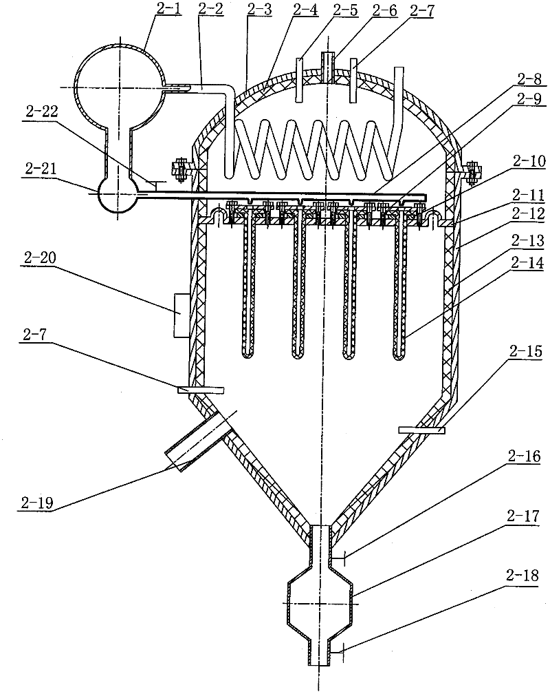Device for preparing coal tar and coal gas by coupling semi-coke powder gasification and reformed gas pyrolysis and method using same