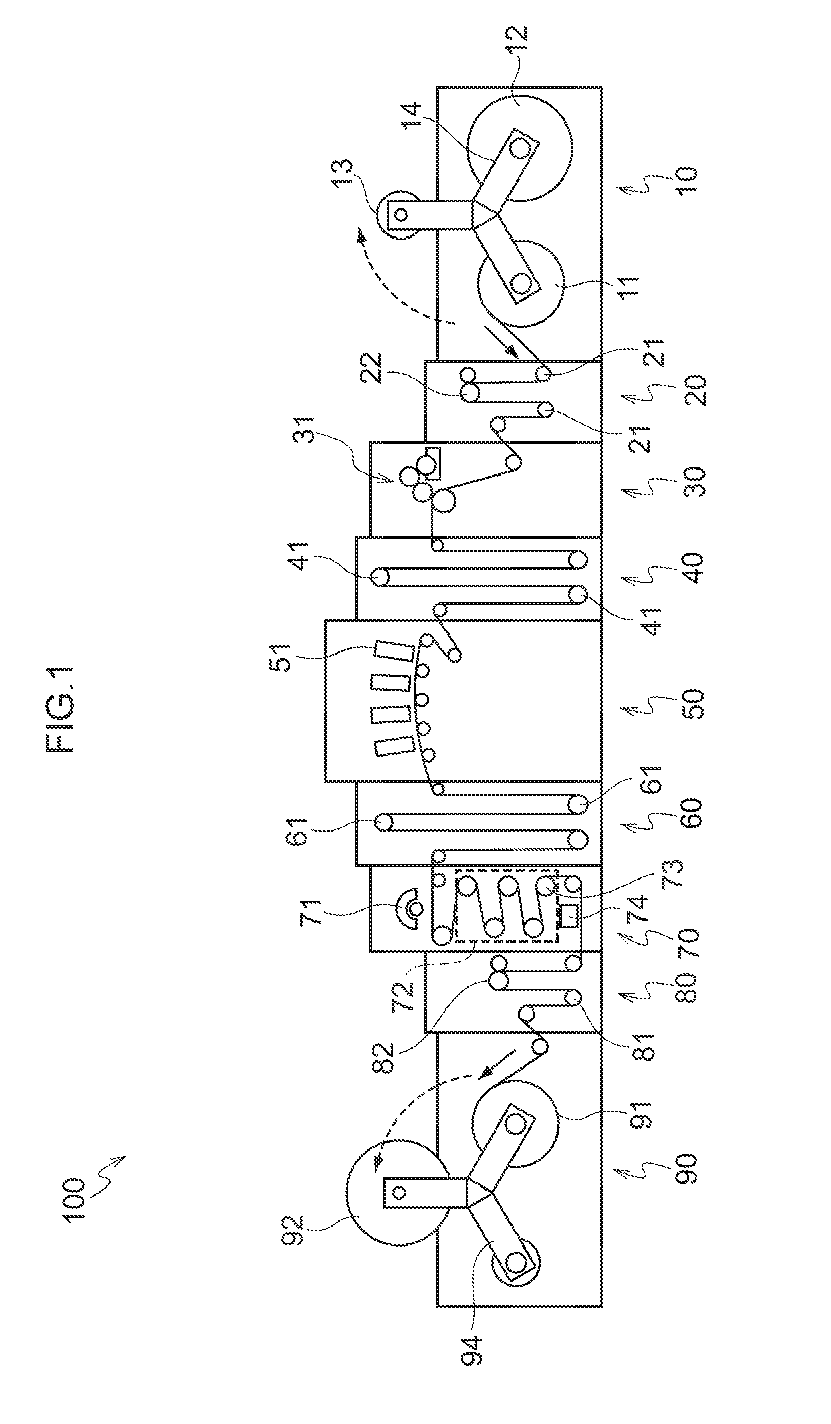 Image recording apparatus for detecting defects in nozzles using test patterns during acceleration and deceleration of recording medium