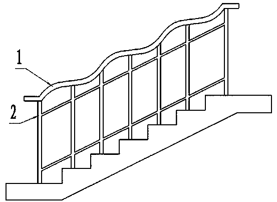Labor-saving stair handrail