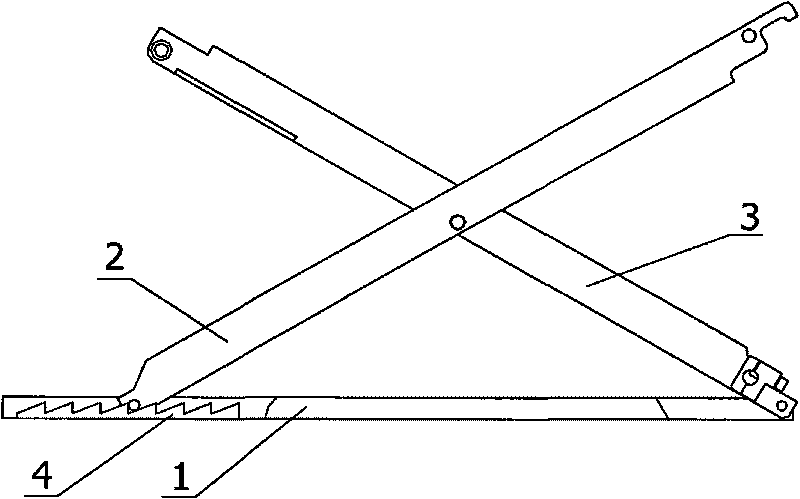 Scissor type lift and lifting device thereof