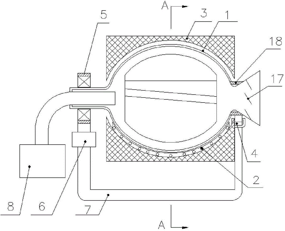 Spherical drum type stir-frying machine