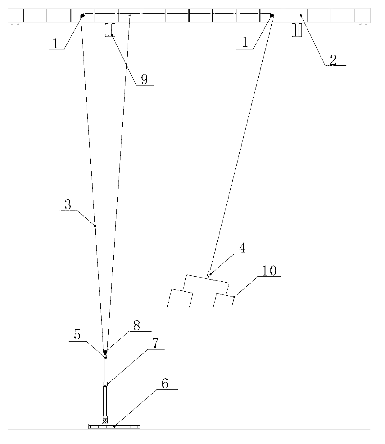 Loading system and method for airplane structure test