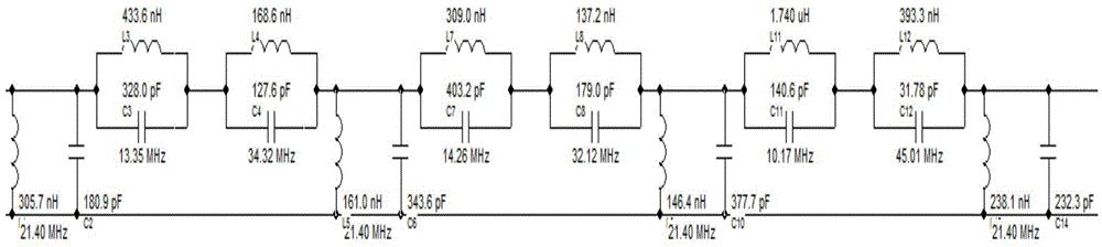 Broadband and low-fluctuation band-pass LC filter