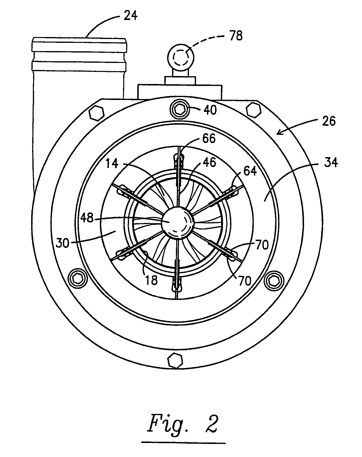 Pre-whirl generator for radial compressor
