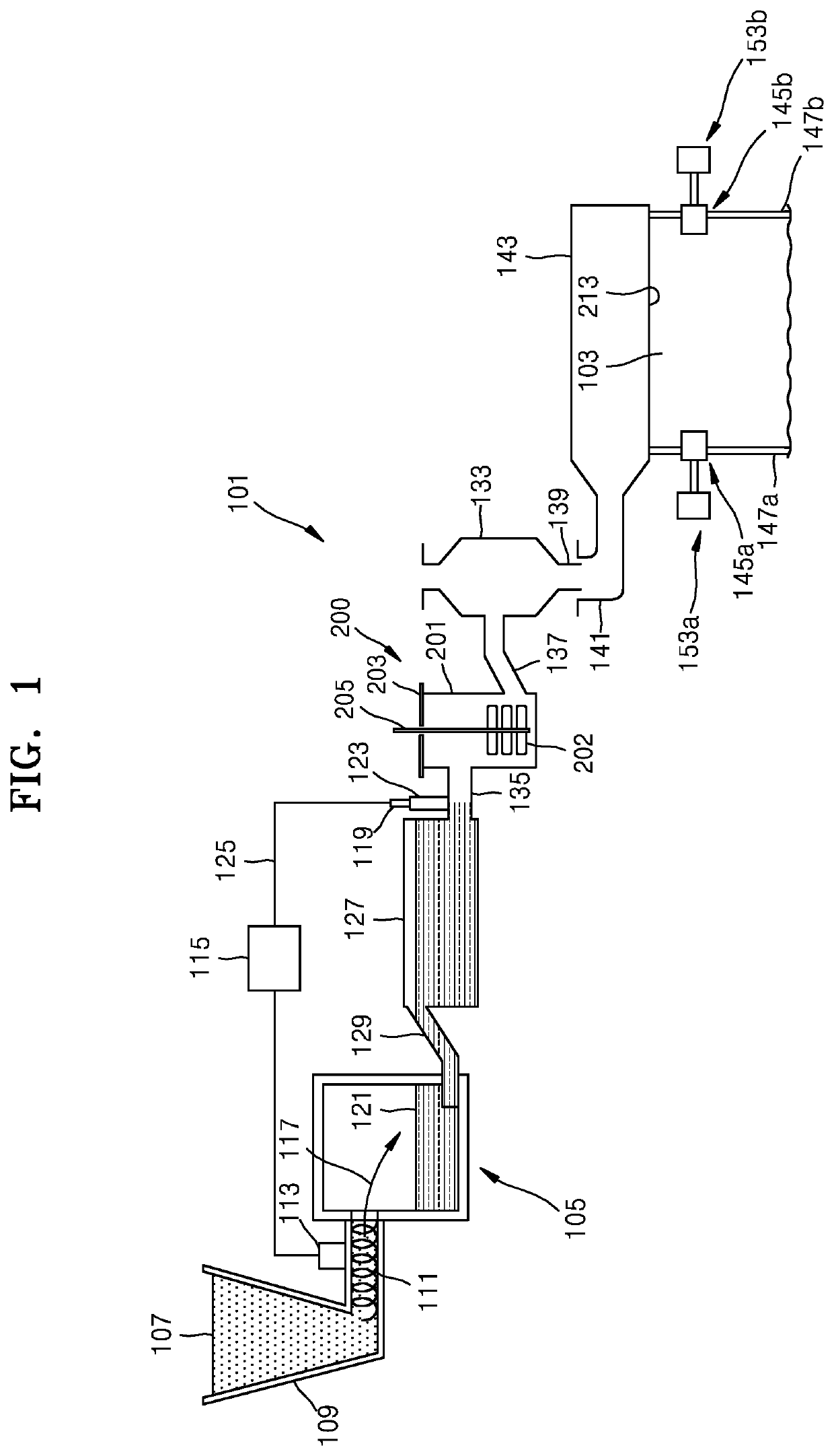 Molten material stirring system and method for stirring the material