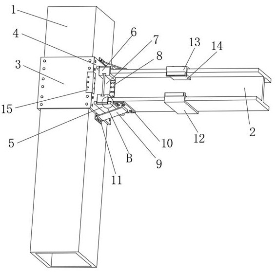 A connection component for prefabricated steel structure