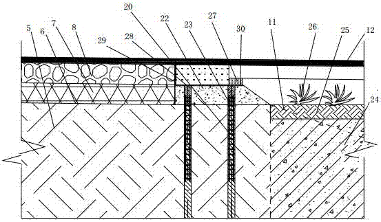 A roadbed pile-slab width-splicing structure and its construction method