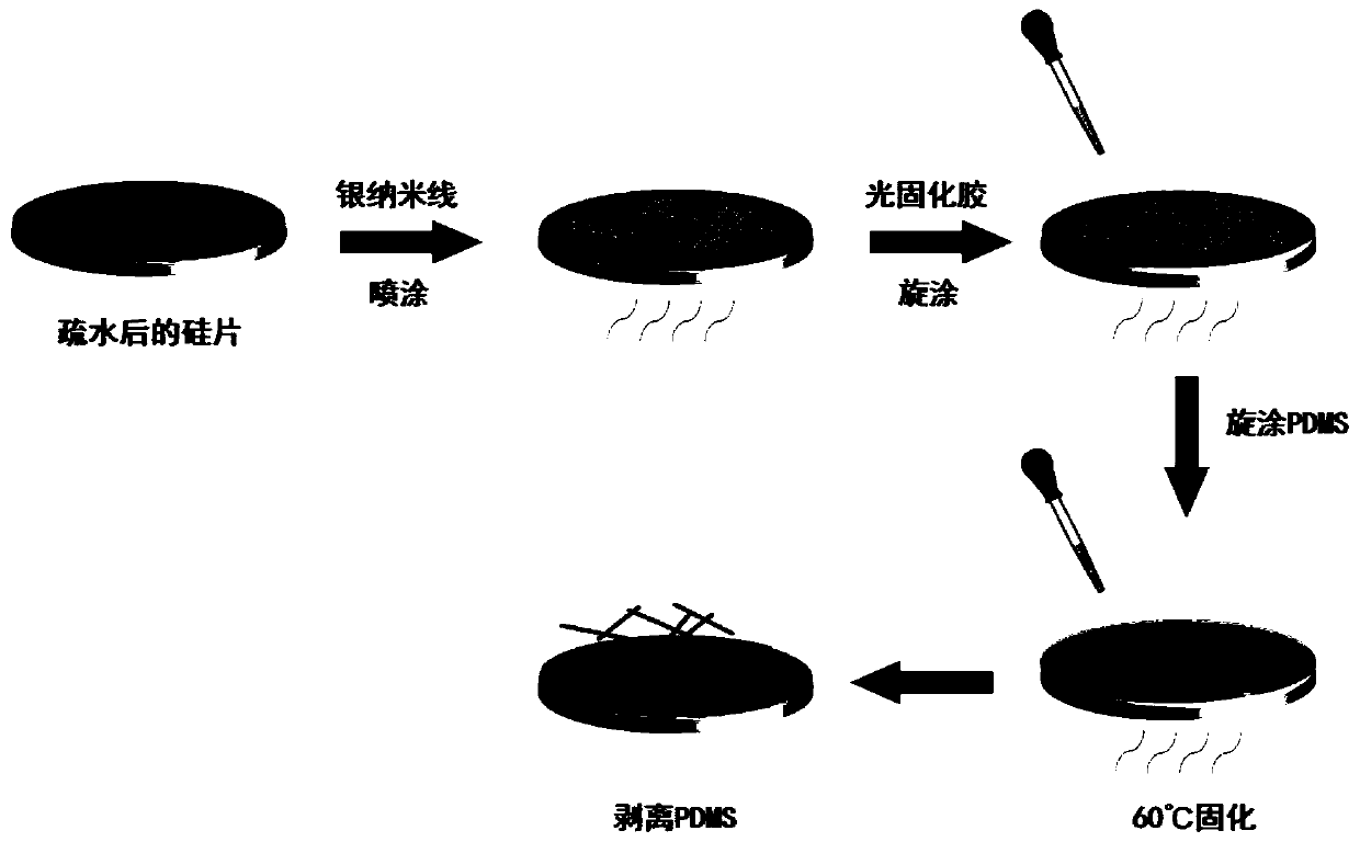 Flexible substrate silver nanowire transparent conductive film and preparation method thereof