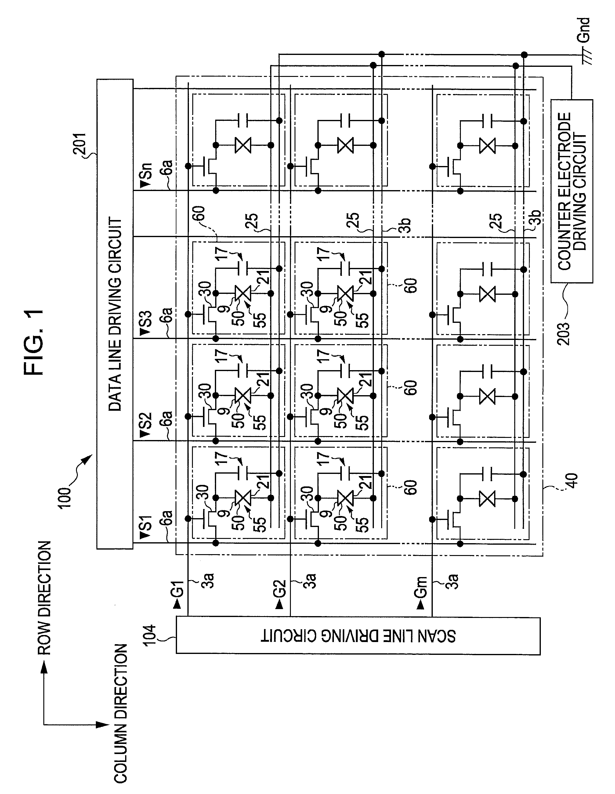 Display device, driving method of display device, and electronic apparatus