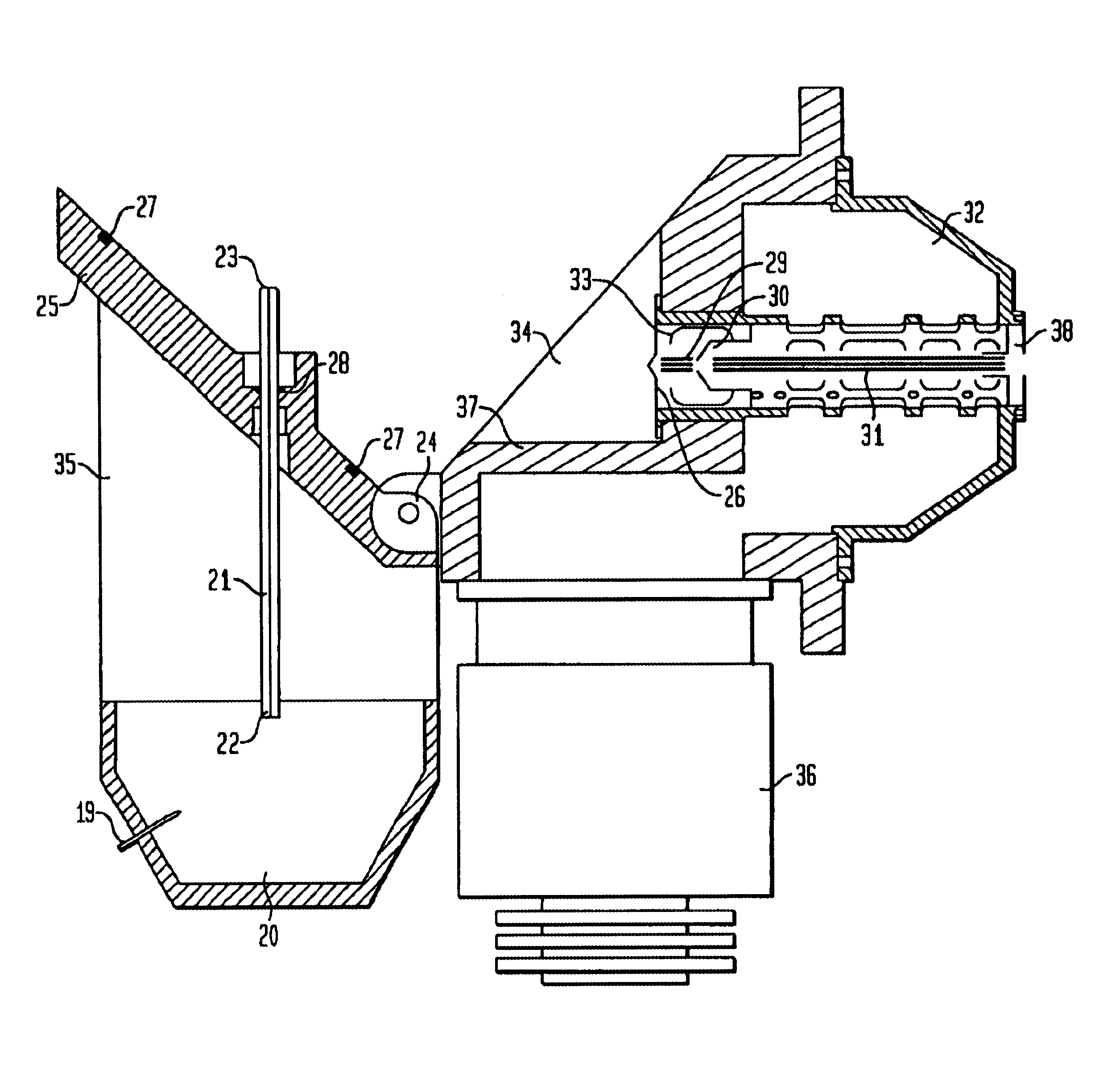 Ionization source chamber and ion beam delivery system for mass spectrometry
