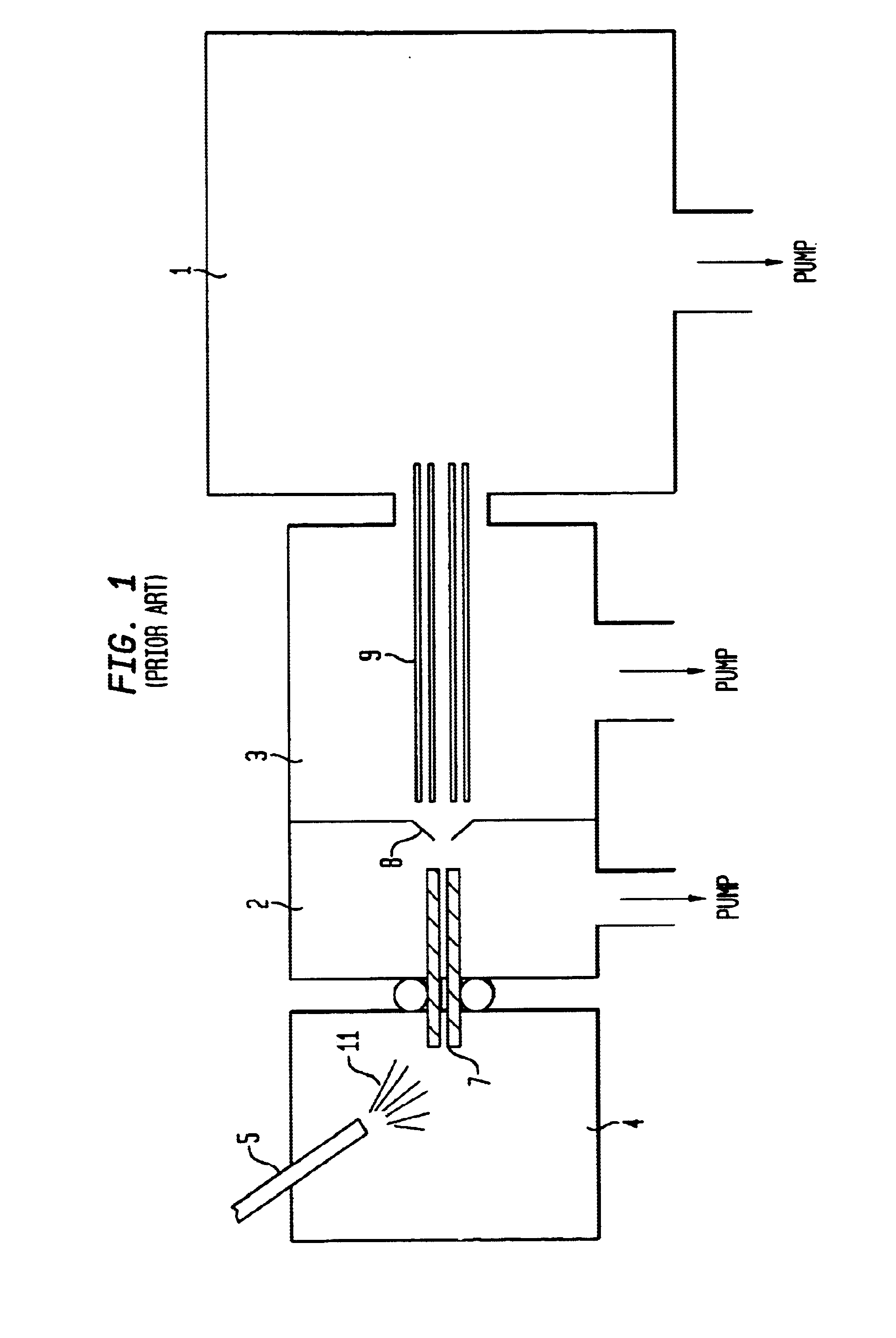 Ionization source chamber and ion beam delivery system for mass spectrometry