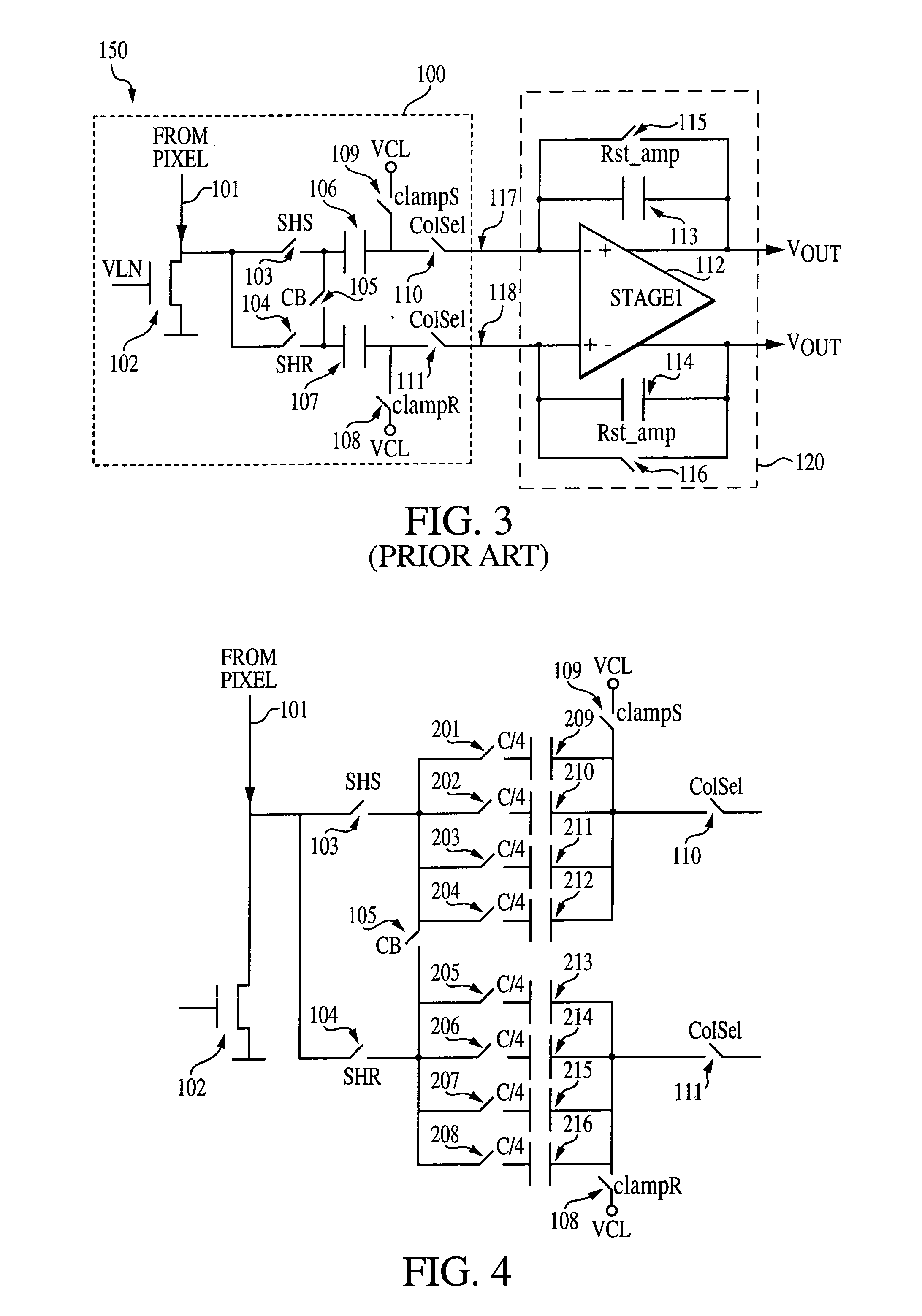 Method and apparatus for pixel signal binning and interpolation in column circuits of a sensor circuit